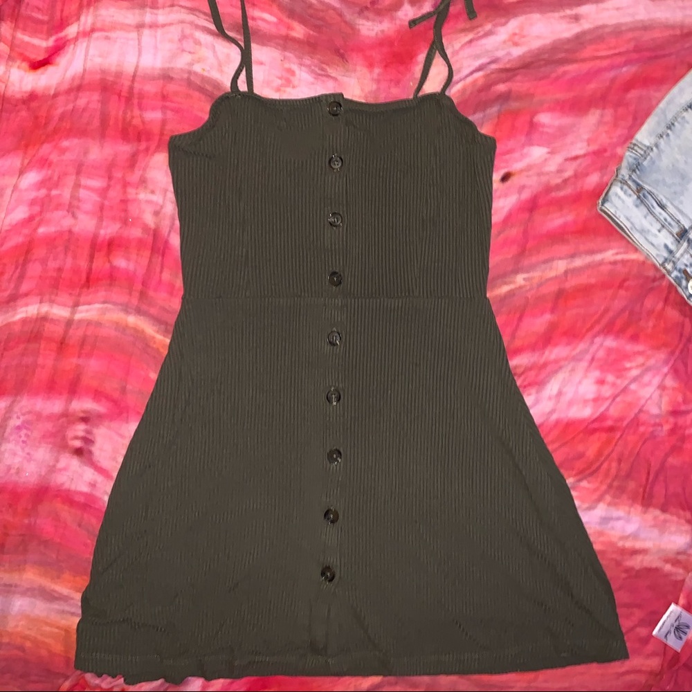 olive green topshop dress